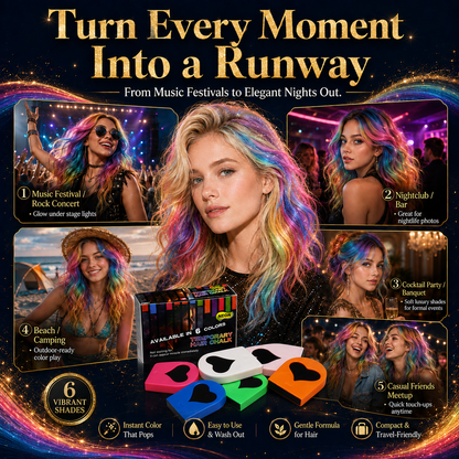Disposable Hair Color Powders with 8 Colors
