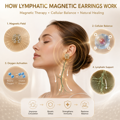 💖❤️Magnetic Moissanite Lymphatic Earrings LAST‑DAY SPECIAL: 18% OFF💖❤️