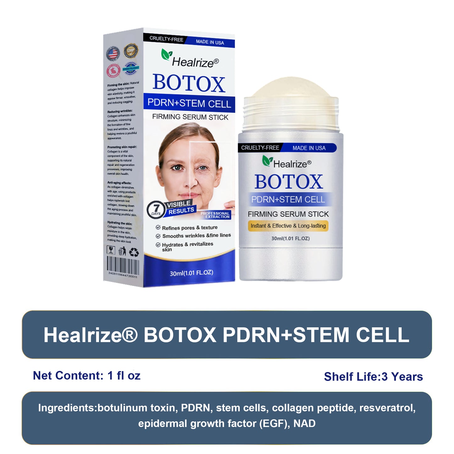 Officially Authorised Exclusive Edition|Healrize® Botox PDRN& stem cell Firming Serum Stick💫 (Lift & Firm Sagging Skin & Reduce Wrinkle Formation)💫
