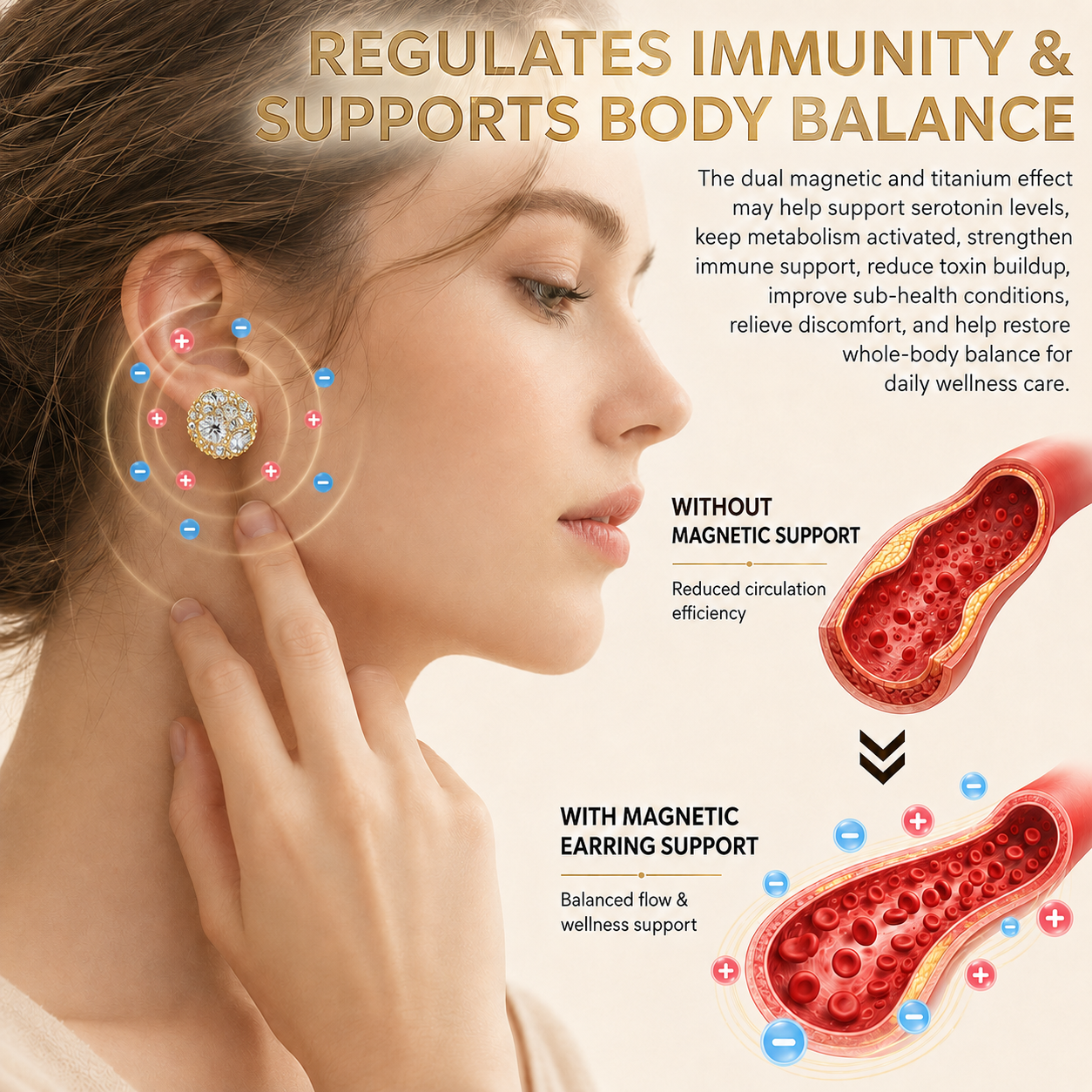 💖❤️Magnetic Moissanite Lymphatic Earrings LAST‑DAY SPECIAL: 18% OFF💖❤️