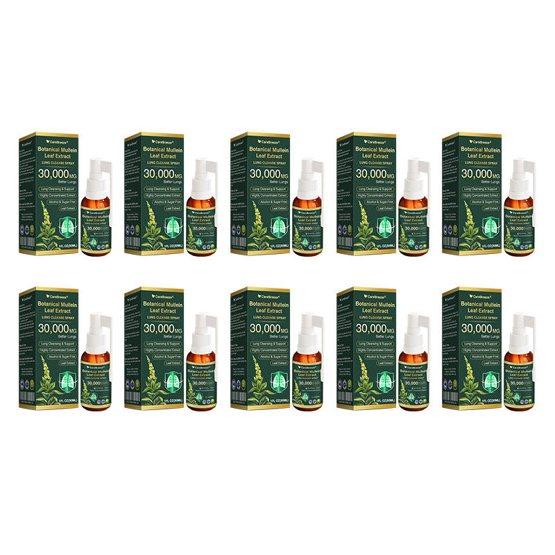 ✅Official Store:CareBreeze® Botanical Mullein Leaf Extract Lung Cleanse Spray（👨‍⚕️Directly acts on COPD, asthma, chronic bronchitis (CB), respiratory infections, lung cancer, sinusitis, and other conditions）