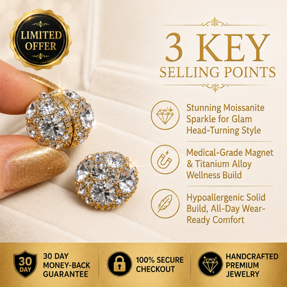 💖❤️Magnetic Moissanite Lymphatic Earrings LAST‑DAY SPECIAL: 18% OFF💖❤️