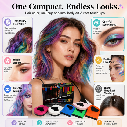 Disposable Hair Color Powders with 8 Colors