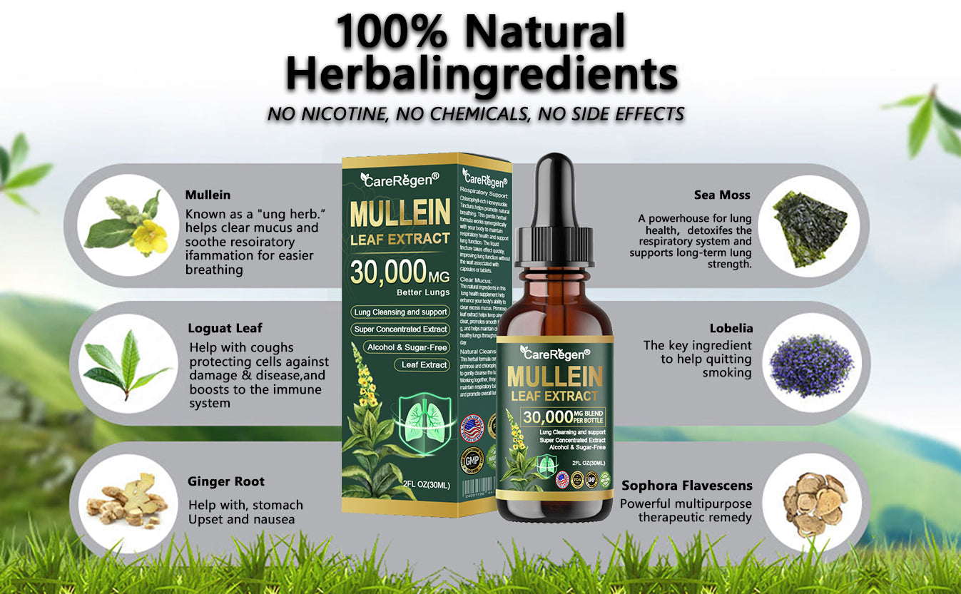 𝗢𝗳𝗳𝗶𝗰𝗶𝗮𝗹 𝗦𝘁𝗼𝗿𝗲:CareRegen®𝗢𝗿𝗴𝗮𝗻𝗶𝗰 𝗟𝘂𝗻𝗴 𝗖𝗹𝗲𝗮𝗻𝘀𝗶𝗻𝗴 𝗠𝘂𝗹𝗹𝗲𝗶𝗻 𝗟𝗲𝗮𝗳 𝗘𝘅𝘁𝗿𝗮𝗰𝘁 𝗗𝗿𝗼𝗽𝘀 🎁𝐂𝐥𝐢𝐧𝐢𝐜𝐚𝐥𝐥𝐲 𝐩𝐫𝐨𝐯𝐞𝐧, 𝐡𝐢𝐠𝐡𝐥𝐲 𝐜𝐨𝐧𝐜𝐞𝐧𝐭𝐫𝐚𝐭𝐞𝐝 𝐟𝐨𝐫𝐦𝐮𝐥𝐚 𝐭𝐡𝐚𝐭 𝐫𝐞𝐥𝐢𝐞𝐯𝐞𝐬 𝐜𝐨𝐮𝐠𝐡, 𝐩𝐡𝐥𝐞𝐠𝐦, 𝐚𝐬𝐭𝐡𝐦𝐚 & 𝐂𝐎𝐏𝐃 — 𝐛𝐫𝐞𝐚𝐭𝐡𝐞 𝐞𝐚𝐬𝐢𝐞𝐫, 𝐟𝐚𝐬𝐭𝐞𝐫. 🎁