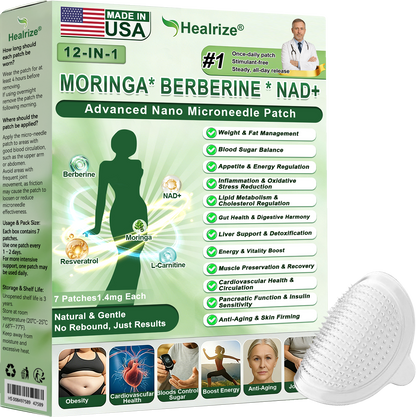 𝑶𝒇𝒇𝒊𝒄𝒊𝒂𝒍 𝑺𝒕𝒐𝒓𝒆  | 👩‍⚕️ H𝐞a𝐥r𝐢z𝐞® 1𝟐-𝐈N-1 M𝐨r𝐢n𝐠a * B𝐞r𝐛e𝐫i𝐧e * N𝐀D+ 𝐀d𝐯a𝐧c𝐞d N𝐚n𝐨 𝐌i𝐜r𝐨n𝐞e𝐝l𝐞 𝐏a𝐭c𝐡 (𝐎𝐧𝐜𝐞 𝐃𝐚𝐢𝐥𝐲, 𝐯𝐢𝐬𝐢𝐛𝐥𝐞 𝐜𝐡𝐚𝐧𝐠𝐞𝐬 𝐢𝐧 𝟕 𝐝𝐚𝐲𝐬） F𝐨r 𝐎𝐛𝐞𝐬𝐢𝐭𝐲, 𝐋o𝐨s𝐞 𝐒k𝐢n, 𝐃𝐢𝐚𝐛𝐞𝐭𝐞𝐬, 𝐒𝐥𝐞𝐞𝐩 𝐀𝐩𝐧𝐞𝐚, 𝐀𝐧𝐝 𝐉𝐨𝐢𝐧𝐭 𝐈𝐬𝐬𝐮𝐞𝐬🌞
