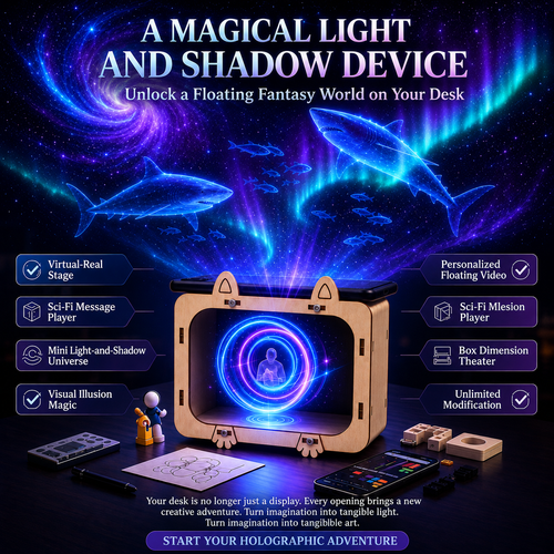 OFFICIAL BRAND|Healrize® 3D Holographic Cinema TV Projector|Immersive Floating 3D Visuals, Bring Theater-Style Spectacle Home