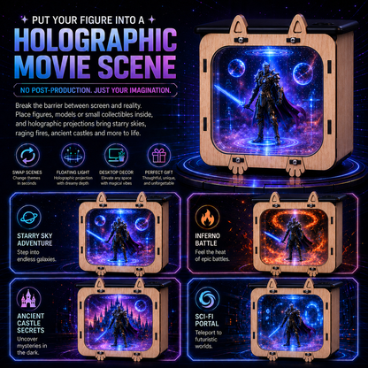 OFFICIAL BRAND|Healrize® 3D Holographic Cinema TV Projector|Immersive Floating 3D Visuals, Bring Theater-Style Spectacle Home