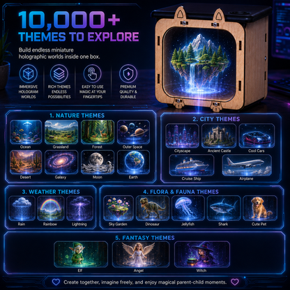 OFFICIAL BRAND|Healrize® 3D Holographic Cinema TV Projector|Immersive Floating 3D Visuals, Bring Theater-Style Spectacle Home