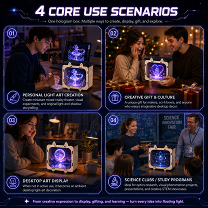OFFICIAL BRAND|Healrize® 3D Holographic Cinema TV Projector|Immersive Floating 3D Visuals, Bring Theater-Style Spectacle Home