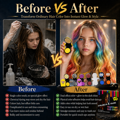 Disposable Hair Color Powders with 8 Colors