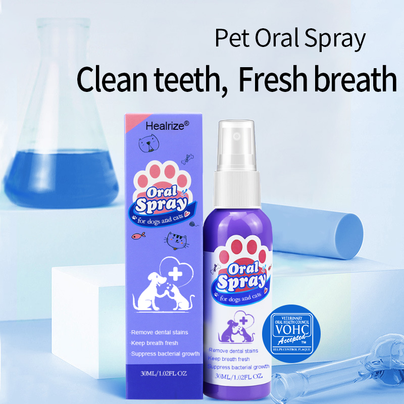 Healrize® Teeth Cleaning Spray for Dogs & Cats, Eliminate Bad Breath, Targets Tartar & Plaque, Without Brushing🎁